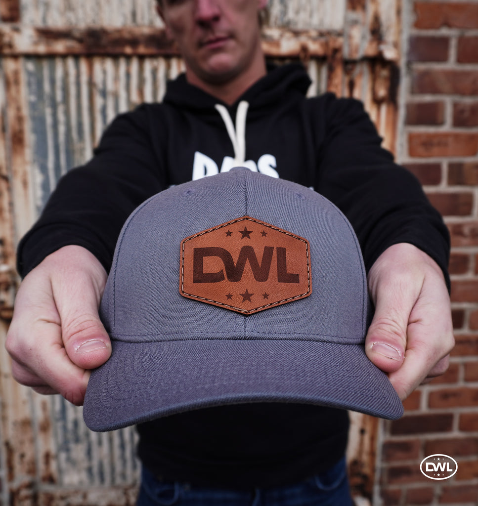 DWL Fitted Baseball Cap - Grey with Patch – Dads Who Lift Apparel