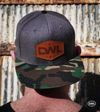 DWL Flatbill Snapback - Grey and Camo with Patch