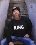 "King" Crew Neck Sweater - Black